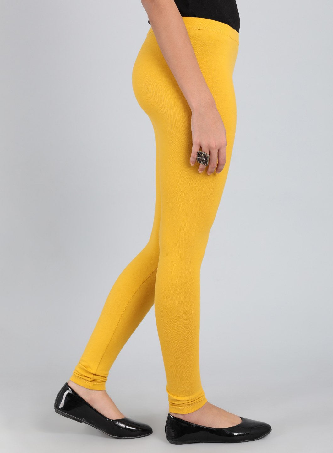Yellow Ankle Length Tights