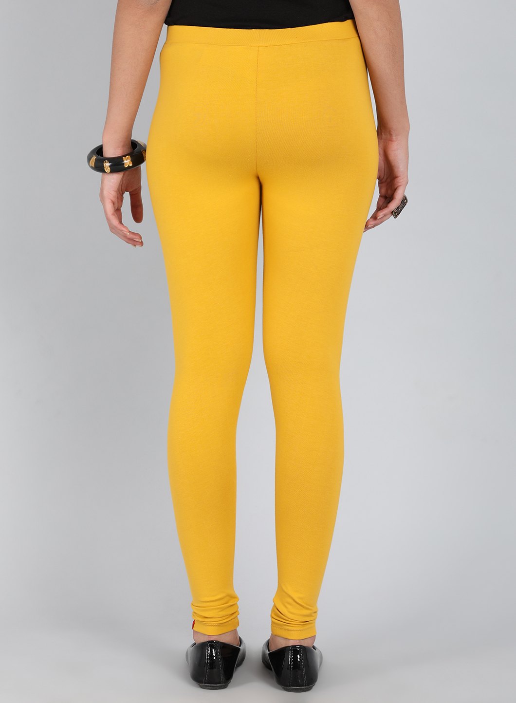 Yellow Ankle Length Tights