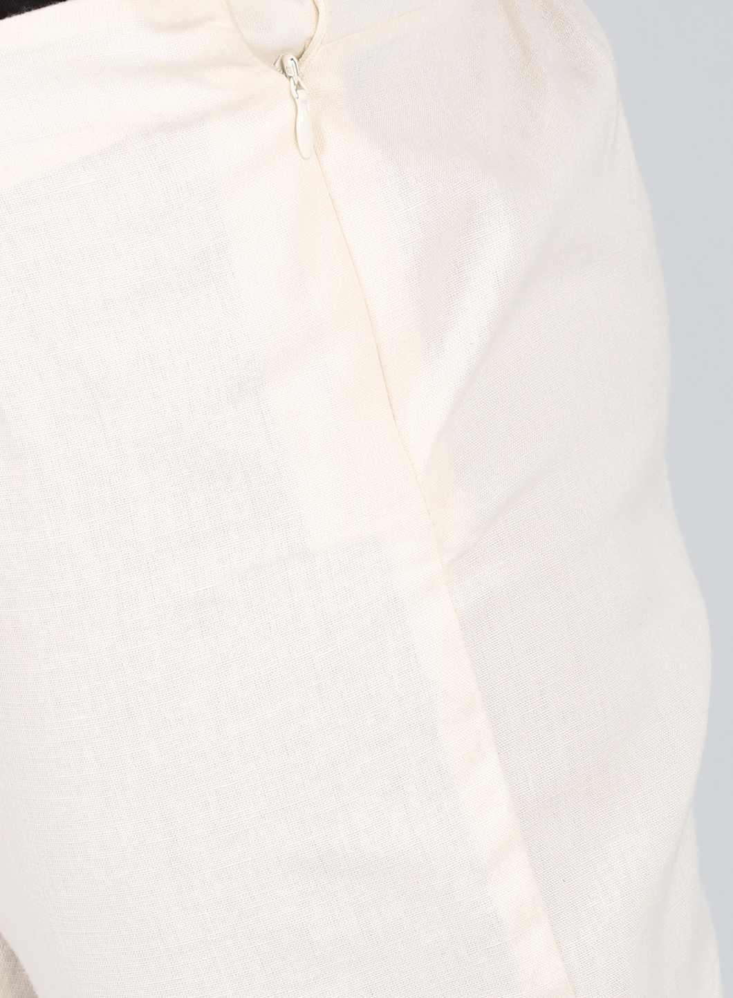 Beige Fitted Trousers - wforwoman