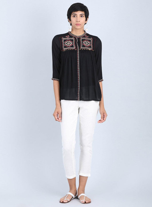 White Ankle Length Trousers