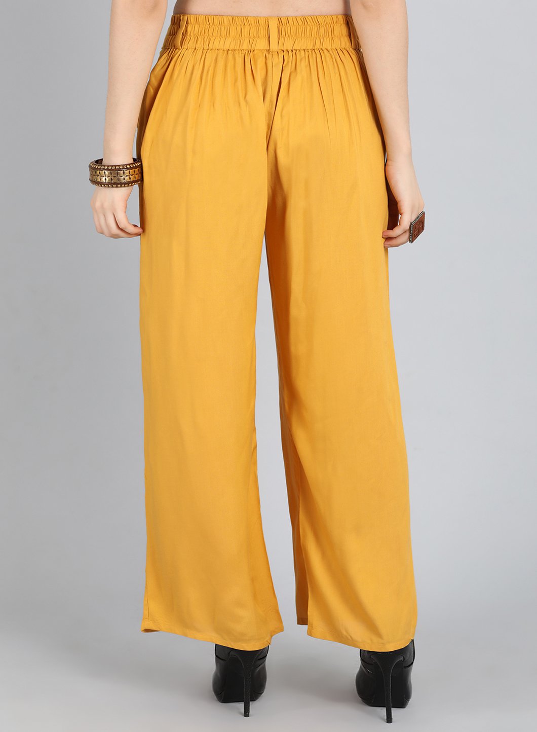 Yellow Tailored Volume Pants