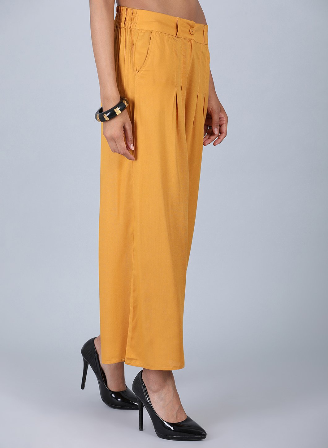 Mustard Tailored Volume Pants