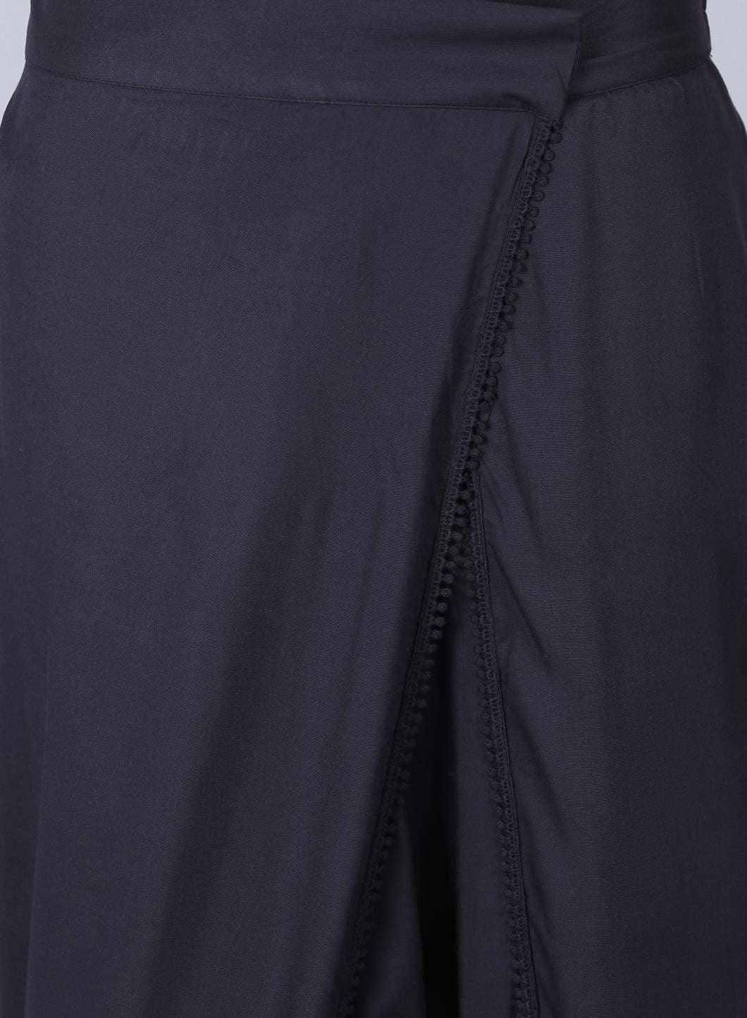 Blue Solid Tulip Pants - wforwoman