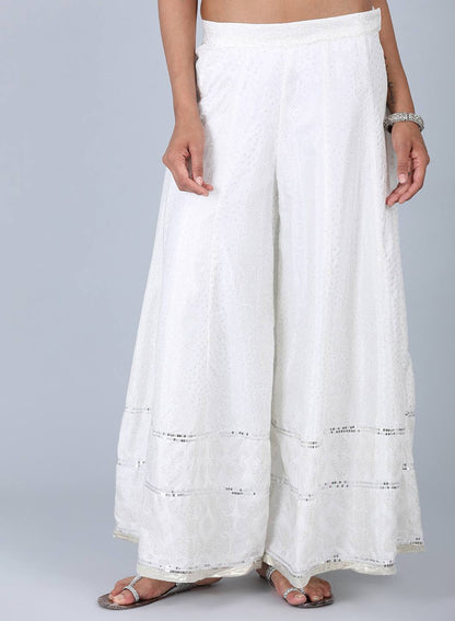 White Glittering Culottes