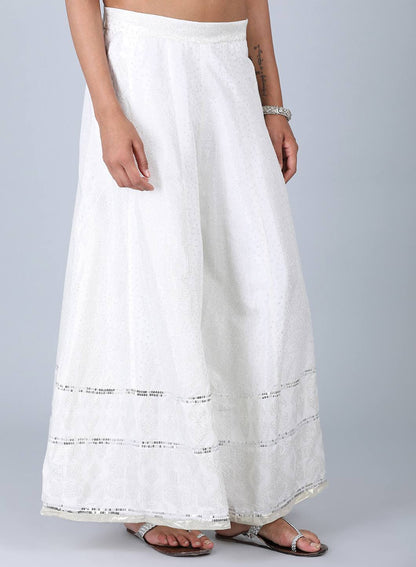 White Glittering Culottes