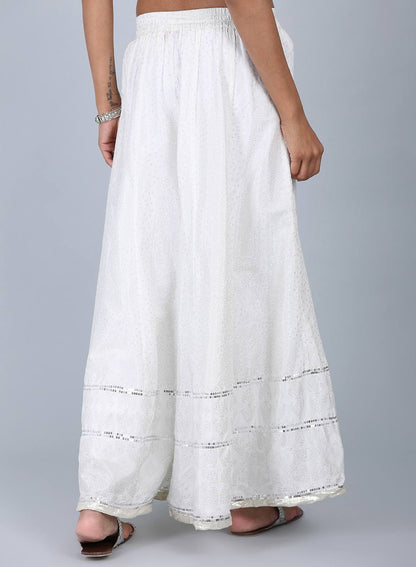 White Glittering Culottes