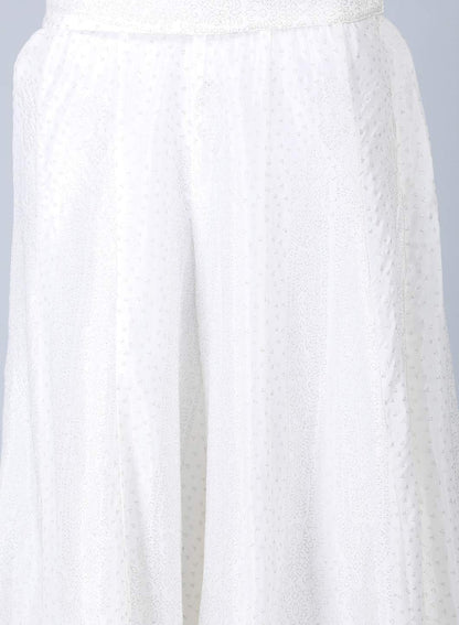 White Glittering Culottes