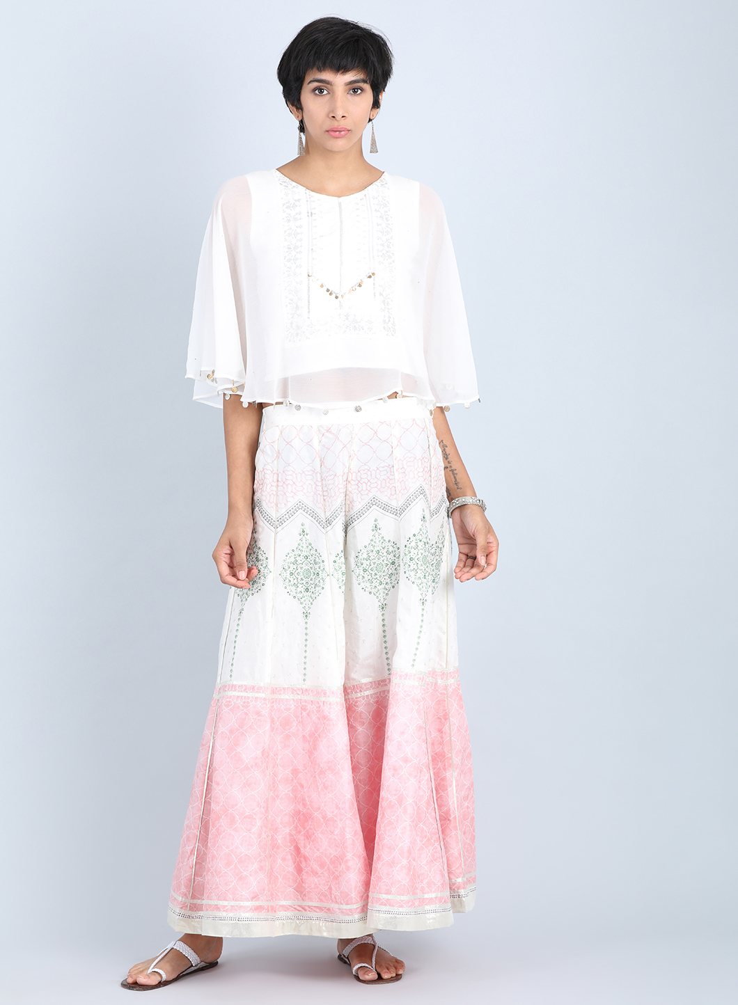 Pink Printed Culottes