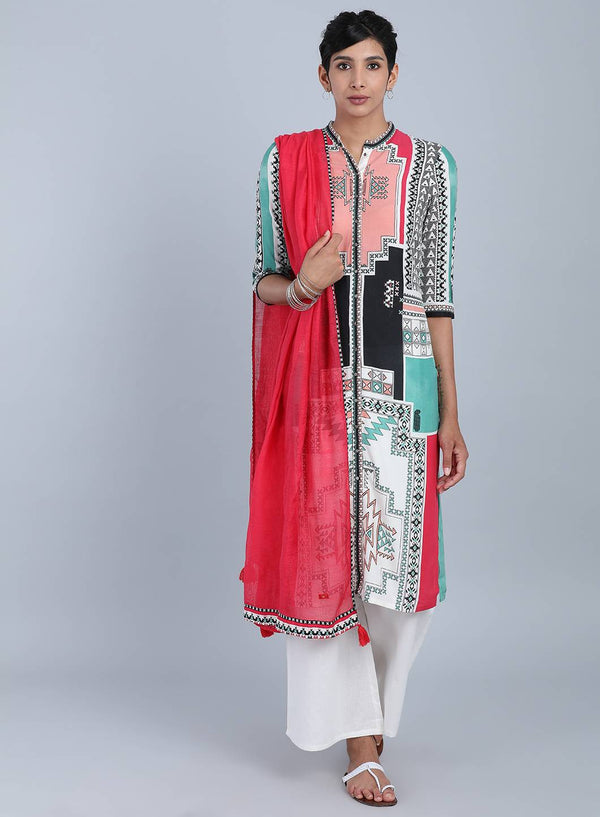 Pink Solid Dupatta