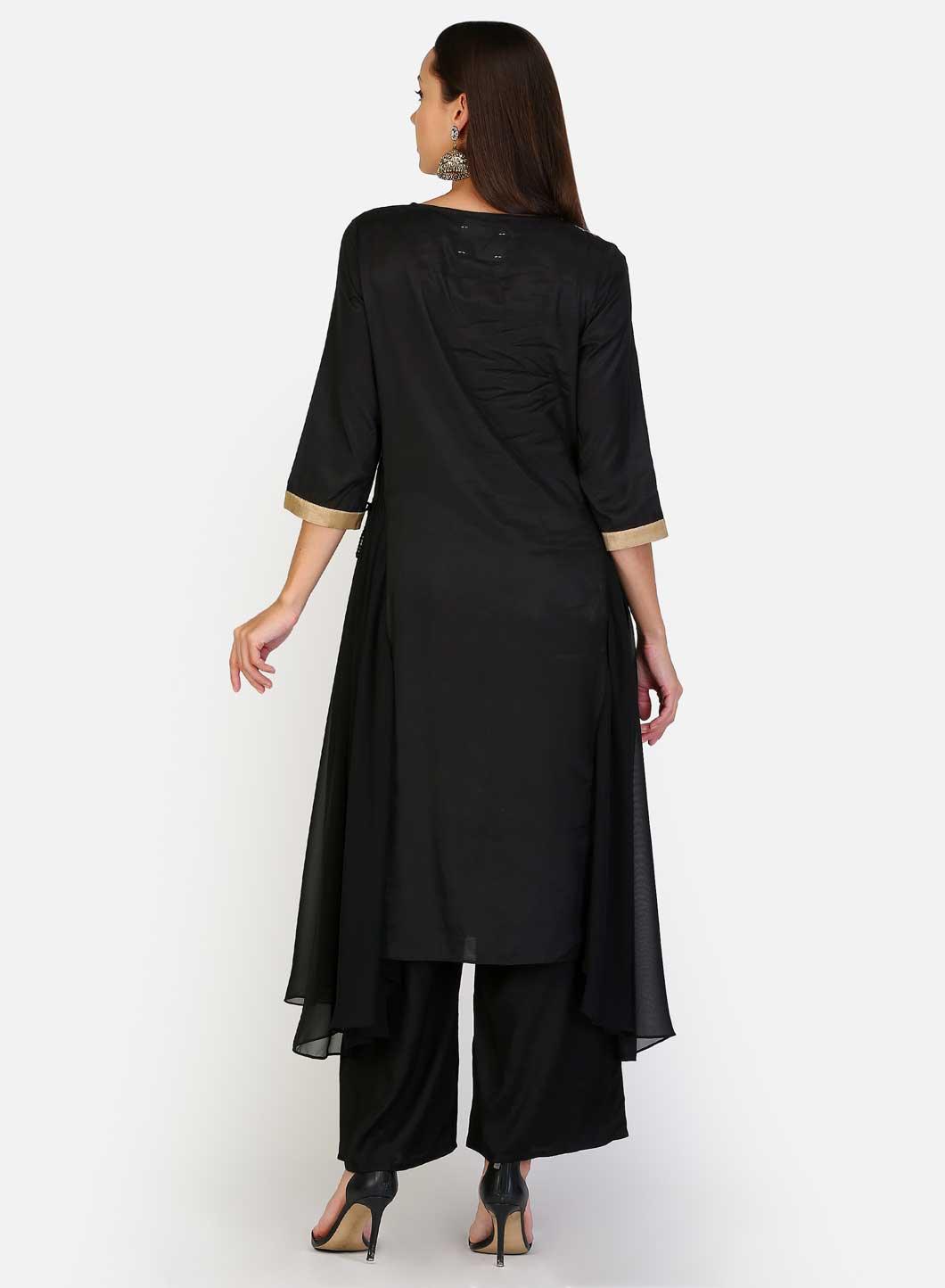 Off-White Round Neck Printed kurta - wforwoman