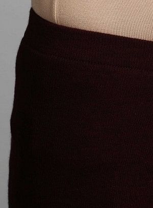 Wine Woollen Leggings