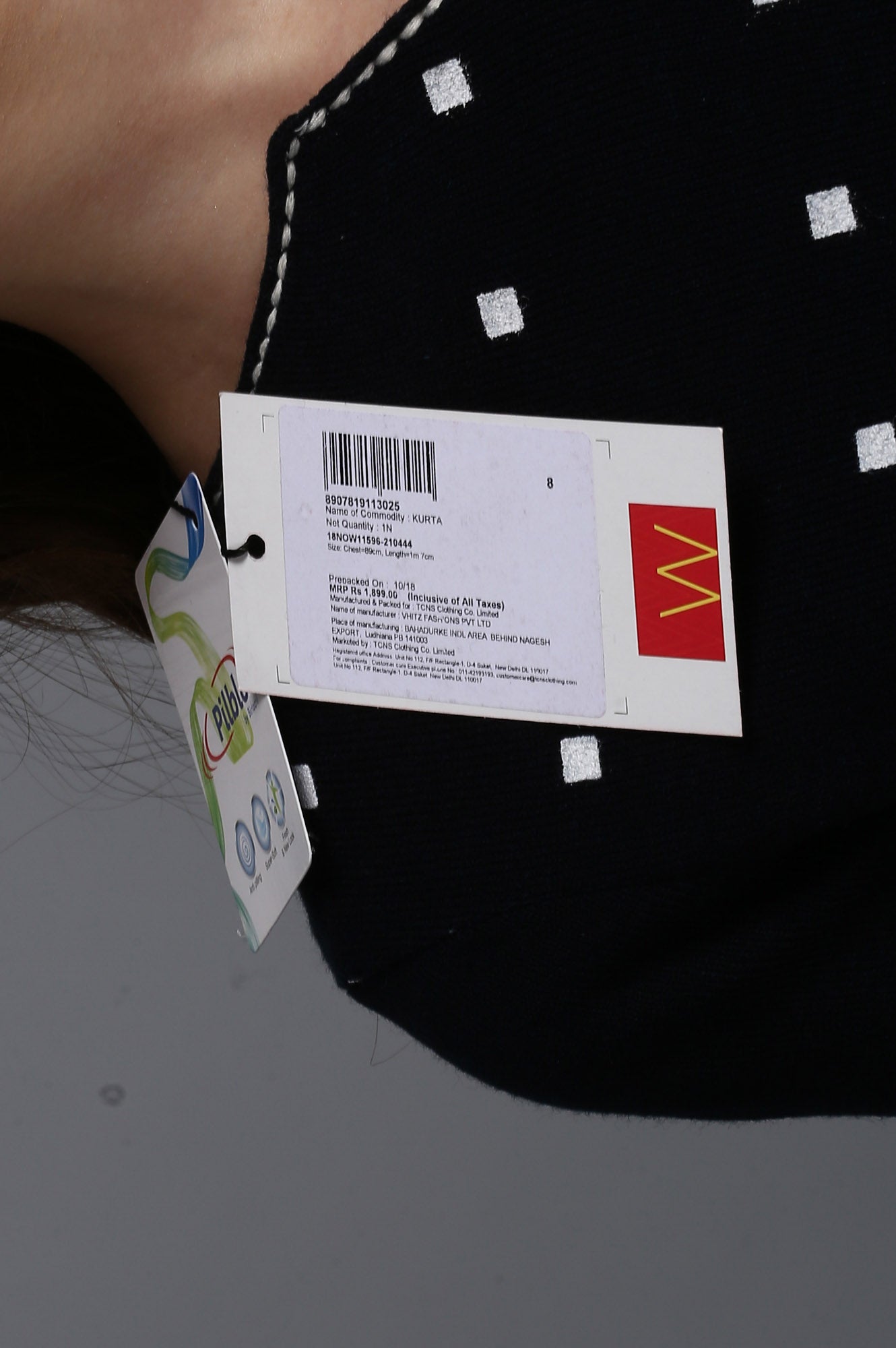 Blue Mandarin Neck Solid Winter kurta