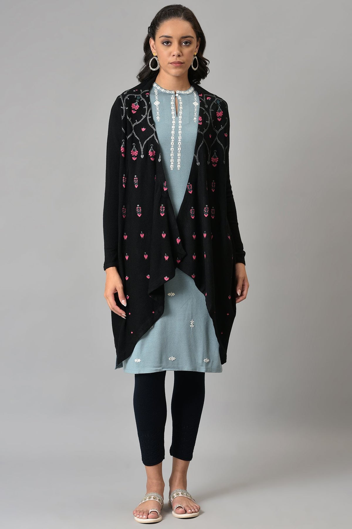Black Knitted Cardigan - S