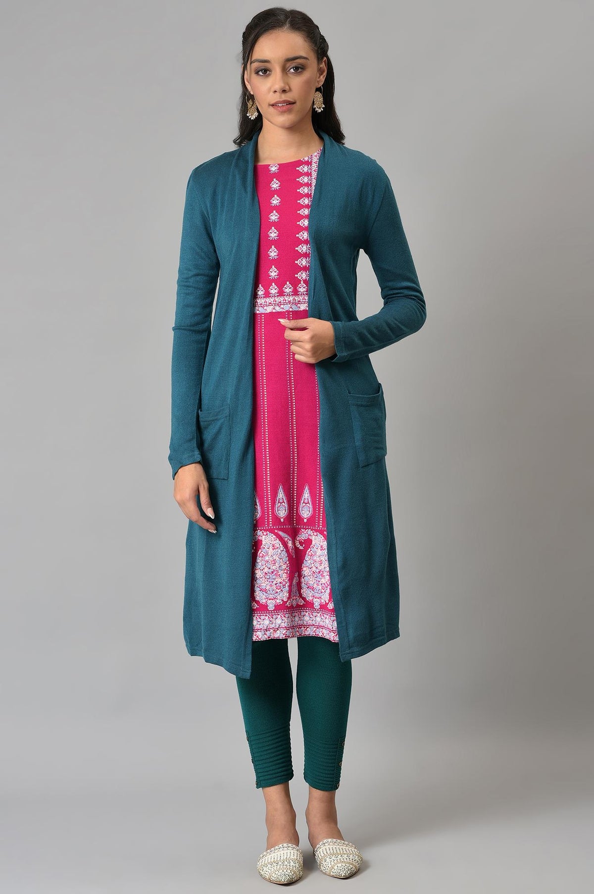 Blue Basic Cardigan - S