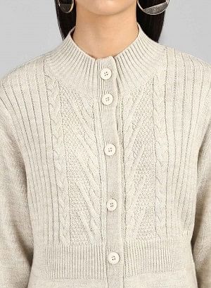 Beige Woollen Jacket