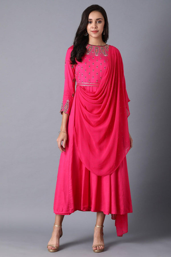 Pink Anarkali kurta