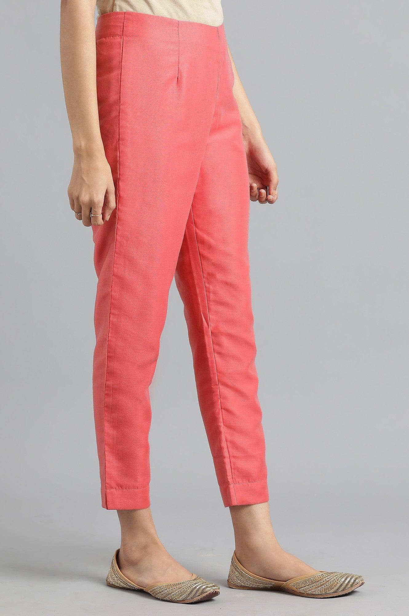 Peach Straight Pants - wforwoman