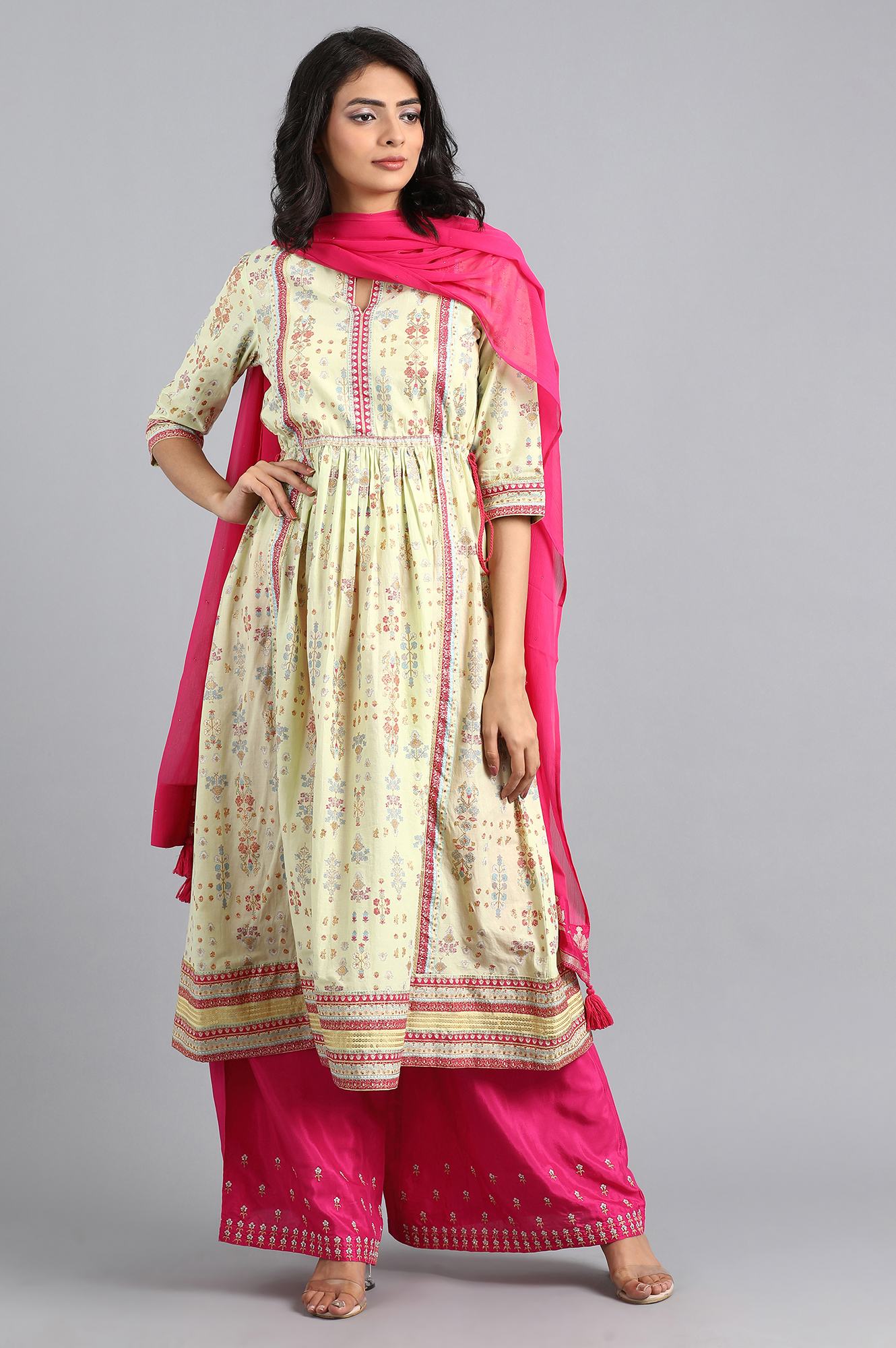 Pink Embroidered Pants