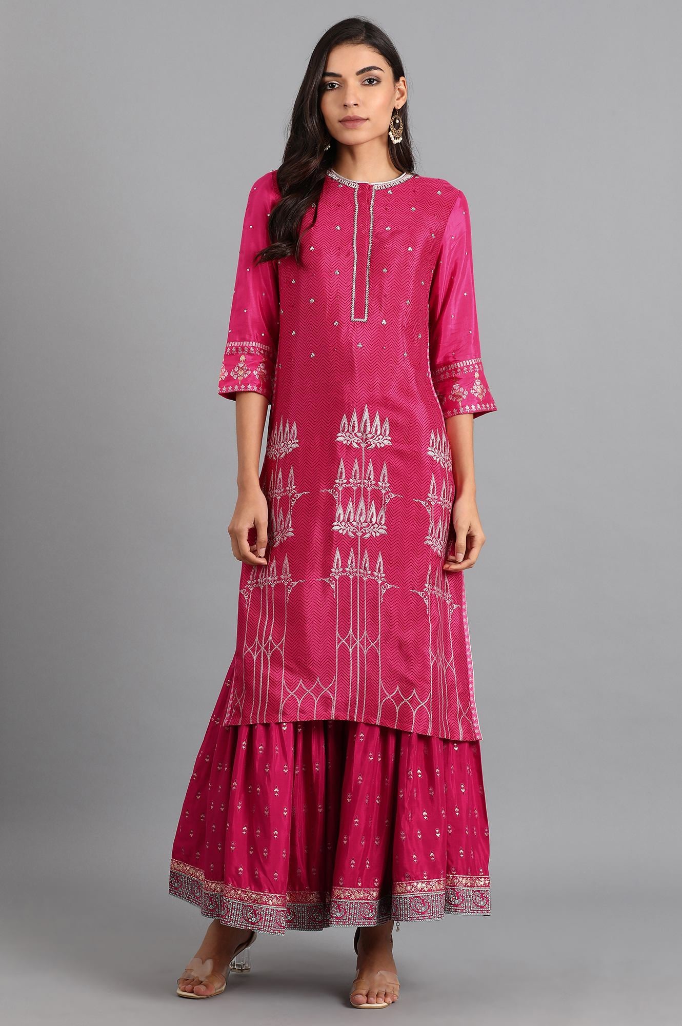 Pink Sharara Pants