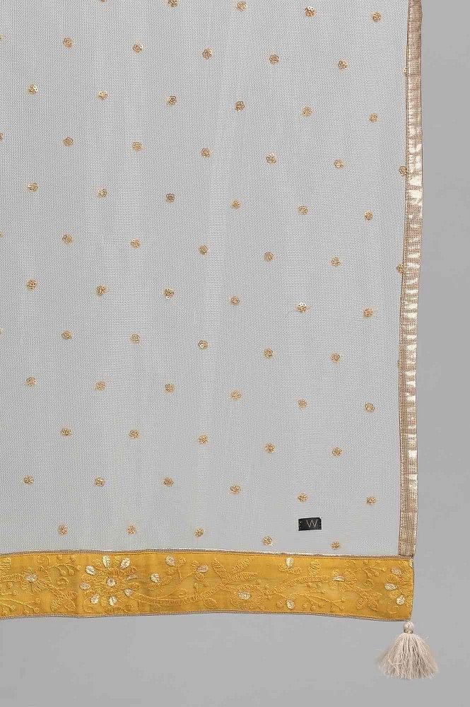 Yellow Mandarin Neck kurta Set - wforwoman