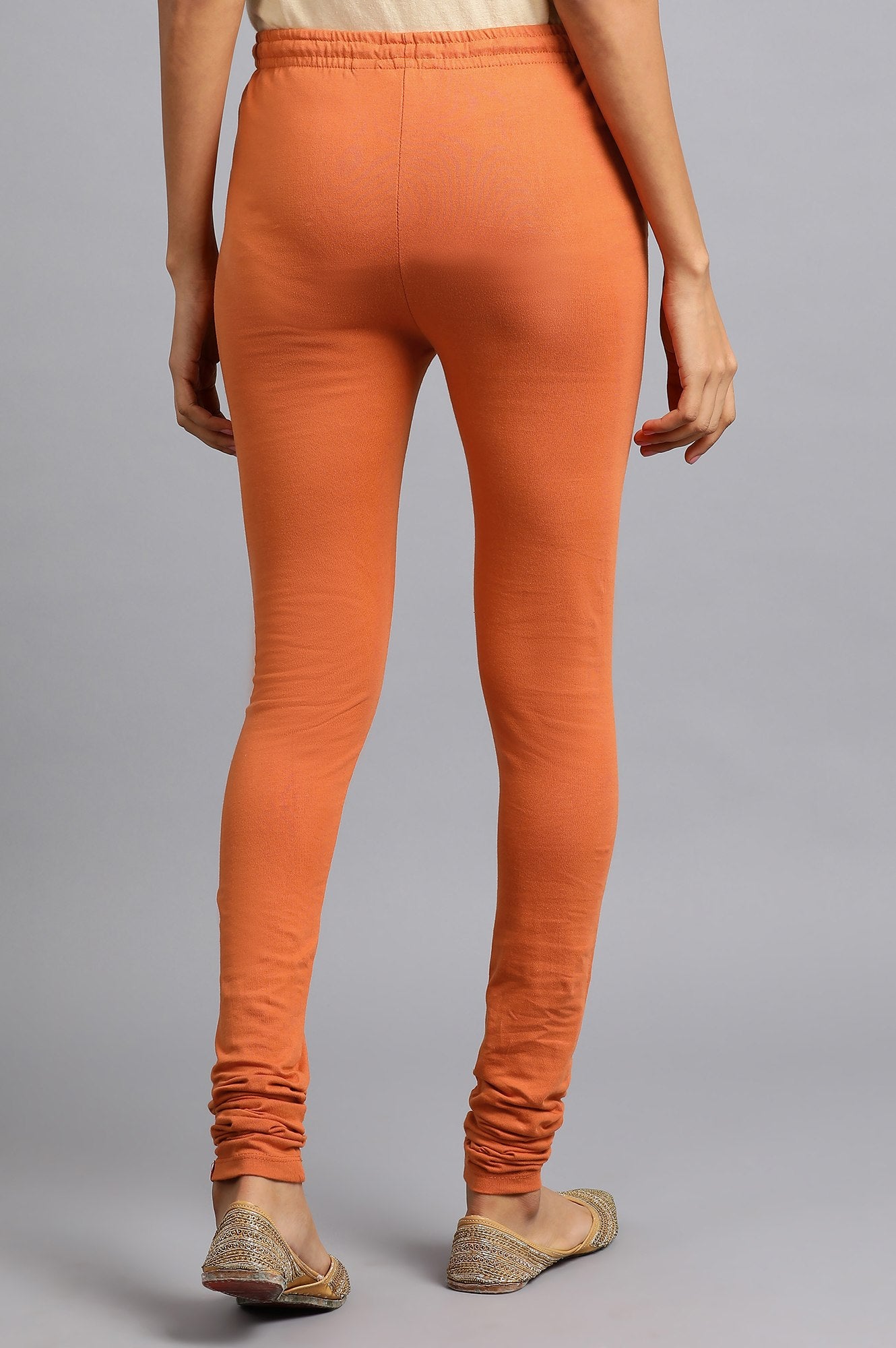 Orange Knitted Churidar