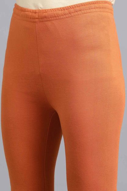 Orange Knitted Churidar