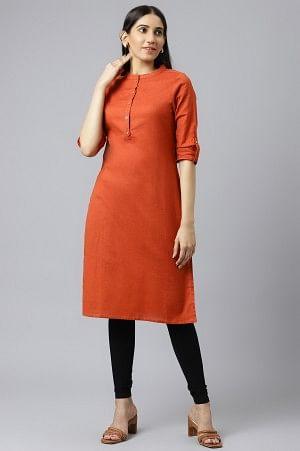 Red Mandarin Collar kurta