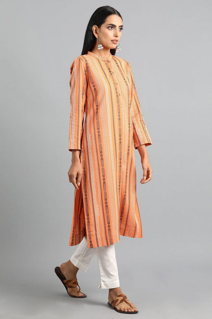 Coral Yarn-dyed kurta - wforwoman