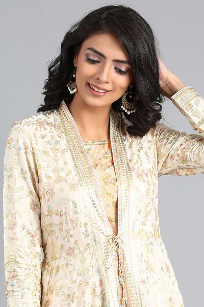 Off-White Open front Layered Dress - wforwoman