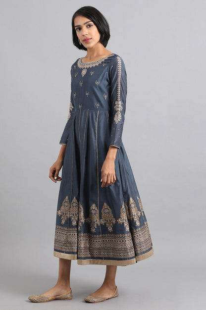 Green Mandarin Neck Printed kurta - wforwoman