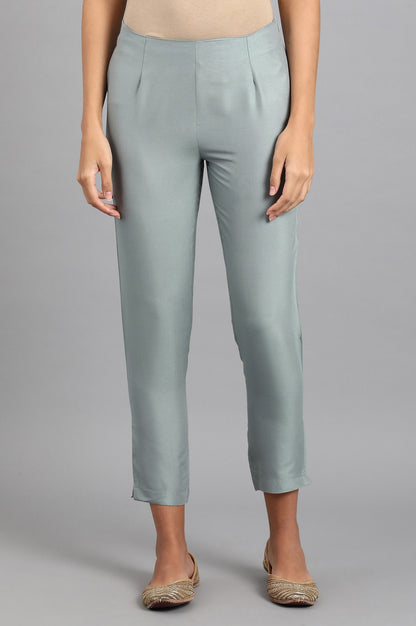 Blue Solid Trousers