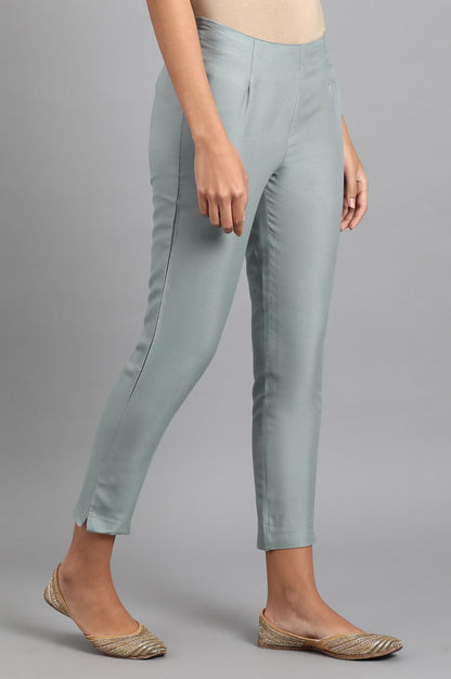 Blue Solid Trousers
