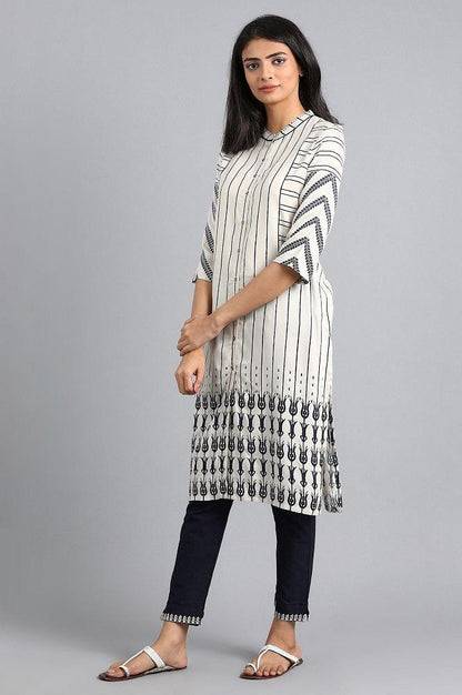 Blue Slim Fit Pants - wforwoman