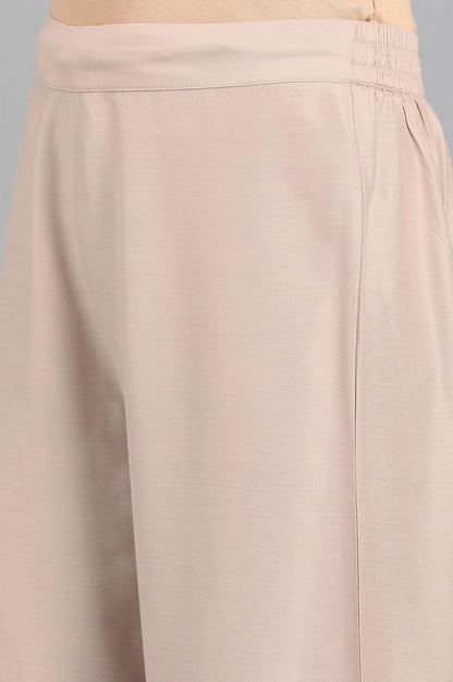 Beige Embroidered Pants - wforwoman