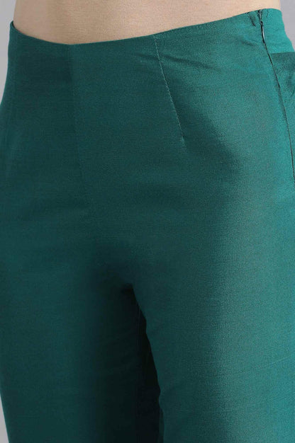 Teal Blue Slim Pants - wforwoman