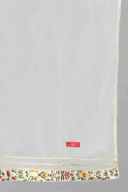 Green Floral Dupatta