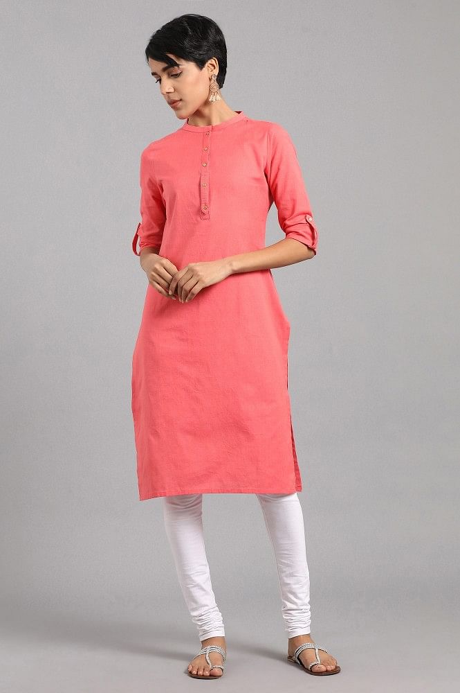 White Knitted Churidar - S