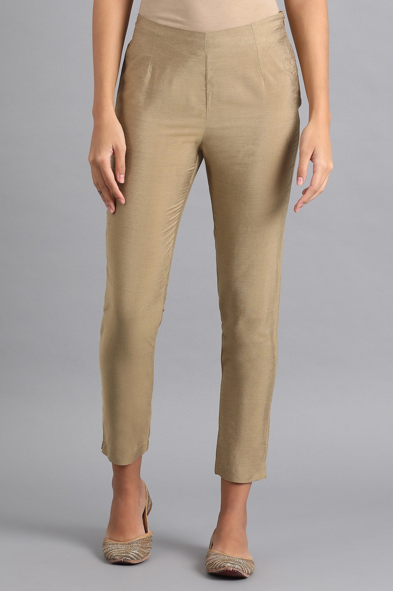 Gold Solid Trousers