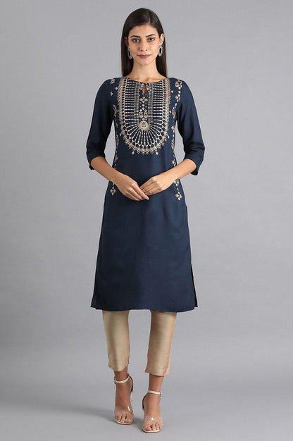 Beige Solid Trousers - wforwoman