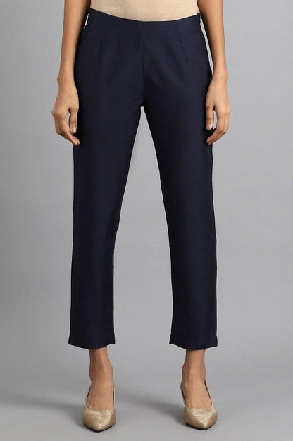 Blue Ankle Length Trousers - wforwoman