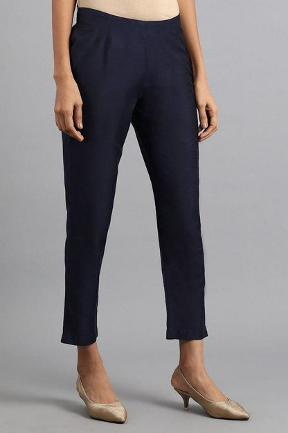 Blue Ankle Length Trousers - wforwoman