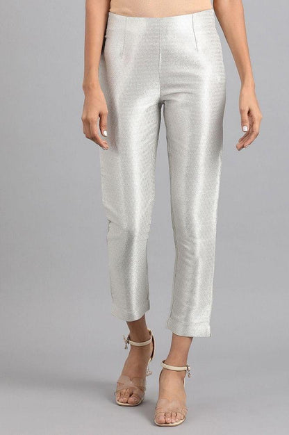 Silver Slim Pants - wforwoman