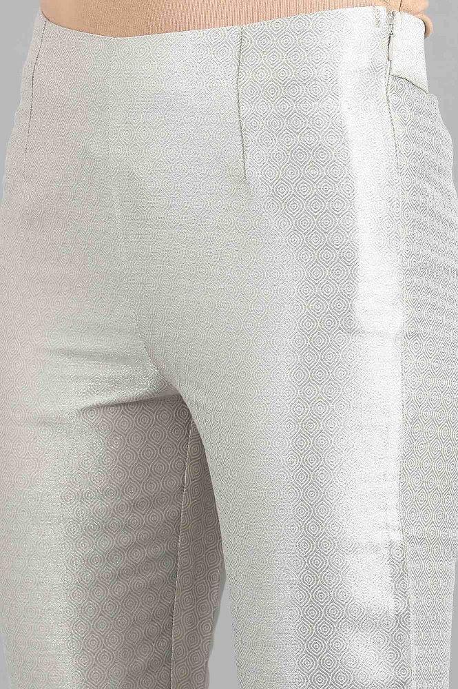 Silver Slim Pants - wforwoman