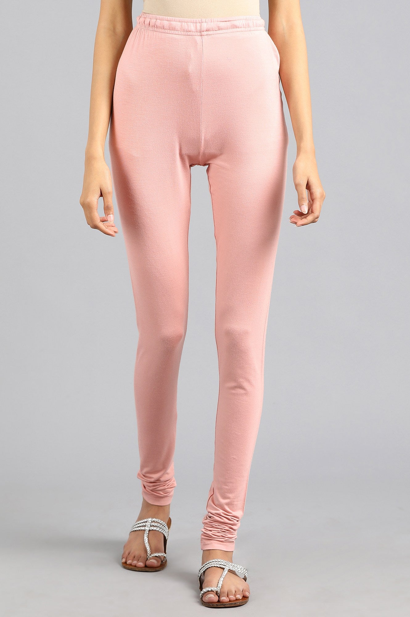 Pink Knitted Churidar