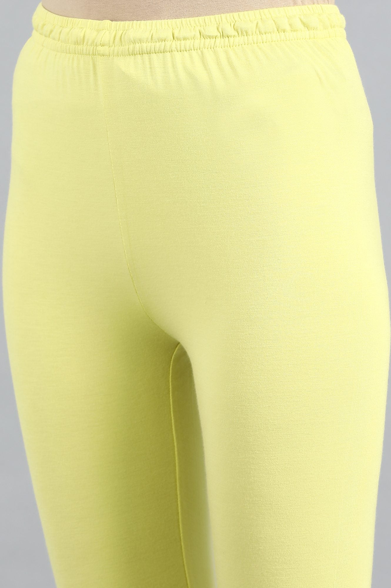 Lime Green Knitted Churidar