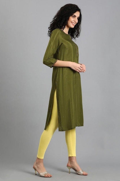 Blue Round Neck Solid kurta - wforwoman