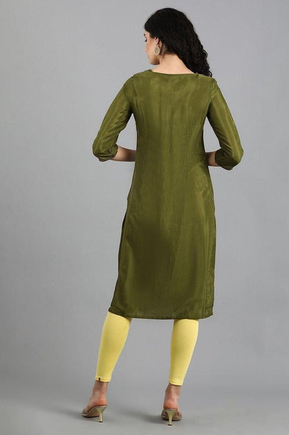 Blue Round Neck Solid kurta - wforwoman