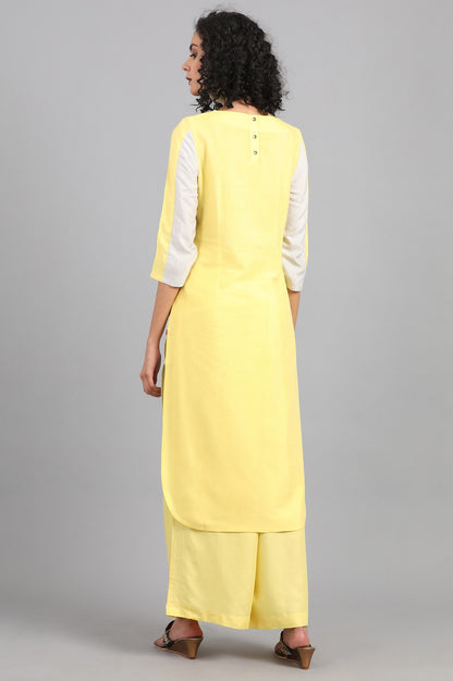 Light Grey Round Neck Printed kurta