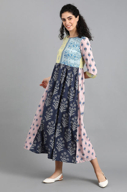 Purple Printed Yolo Dress - wforwoman