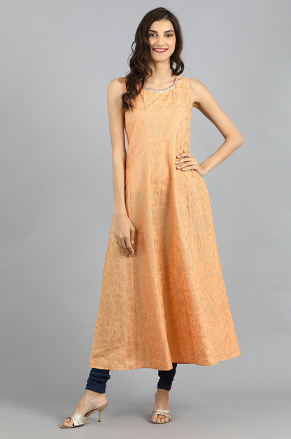 Blue Round Neck Layered kurta